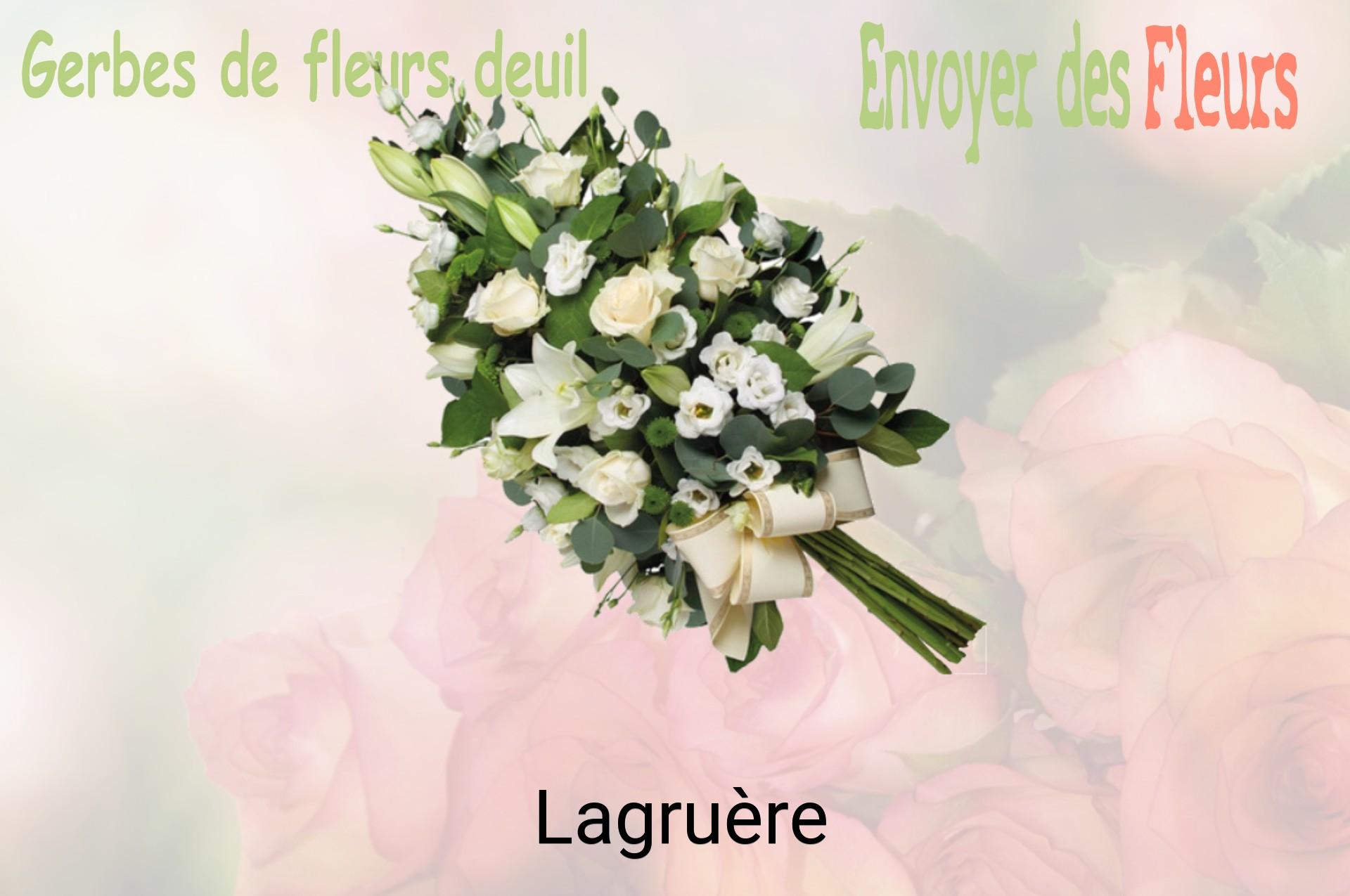 Gerbe de fleurs de deuil livrée à Lagruère